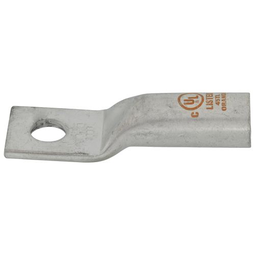 Main product image of One Hole Long Barrel Compression Lug, Wire Size 3/0 AWG, 3/8" Bolt (Orange)
