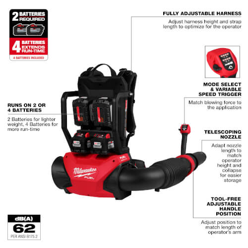 Main product image of M18 FUEL Dual Battery Backpack Blower Kit