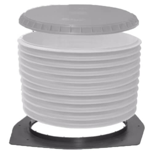 24" Riser Adapter Ring for Corrugated Pipe (Black)