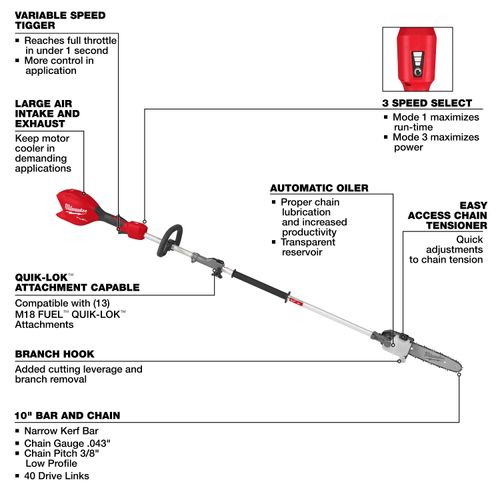 Main product image of M18 FUEL Pole Saw w/ QUIK-LOK
