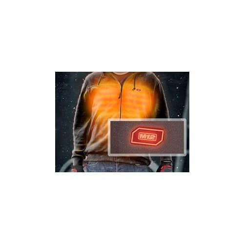 Main product image of M12 Grey Heated Hoodie Only (Large)