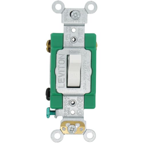 Main product image of Double-Pole, Specification Grade Toggle Switch, 30A - White (120/277V)