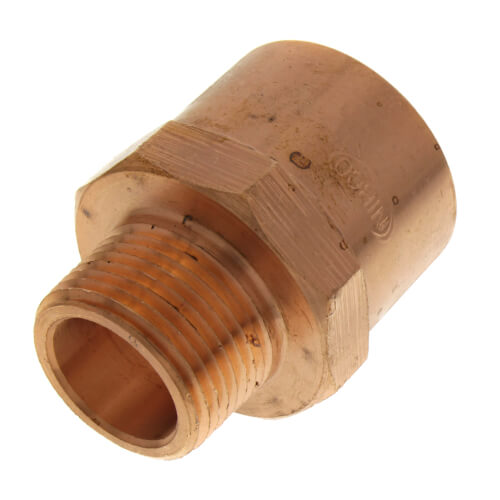 10 1" C x 3/4" Male NPT Threaded Copper Adapters 