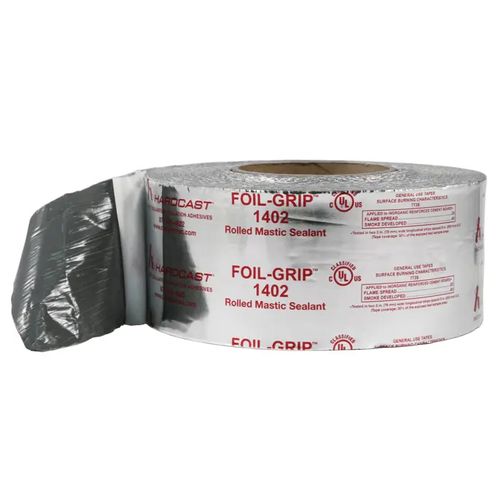 Main product image of Foil-Grip 1402 Silver Printed Pressure-Sensitive General-Purpose Rolled Mastic Sealant Tape (3" x 100'), 304100