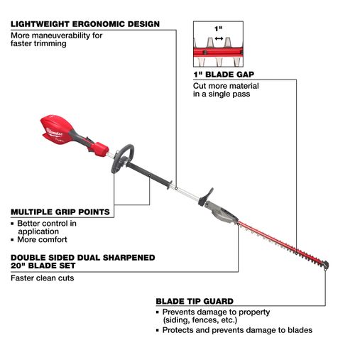 Main product image of M18 FUEL Short Pole Hedge Trimmer