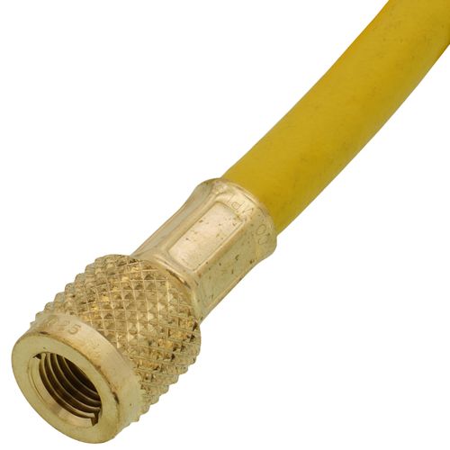 Main product image of 1/4" Left-Handed Adapter & Hose for R-32/454B, 45-Degree w/ Ball Valve
