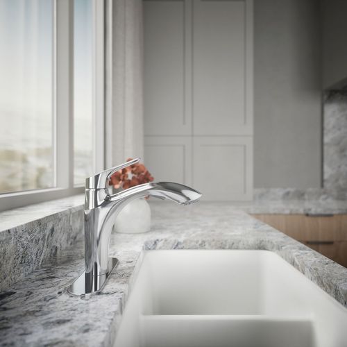Main product image of Rival 1-Handle Pull Out Kitchen Faucet (Polished Chrome), K-30468-CP