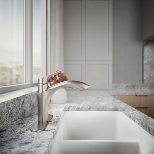 Main product image of Rival 1-Handle Pull Out Kitchen Faucet (Stainless Steel), K-30468-VS