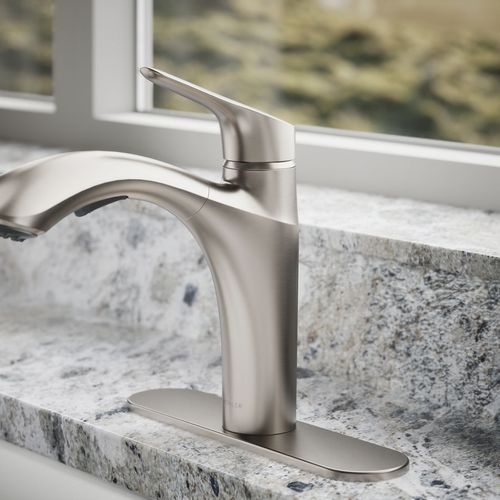 Main product image of Rival 1-Handle Pull Out Kitchen Faucet (Stainless Steel), K-30468-VS