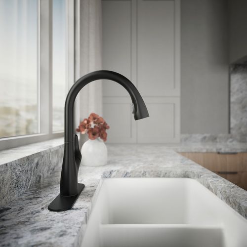 Main product image of Rival 1-Handle Pull Down Kitchen Faucet (Matte Black), K-30469-BL