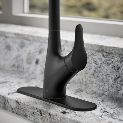 Main product image of Rival 1-Handle Pull Down Kitchen Faucet (Matte Black), K-30469-BL