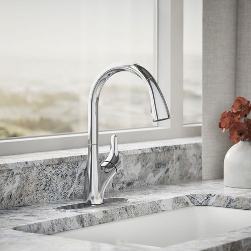 Main product image of Rival 1-Handle Pull Down Kitchen Faucet (Polished Chrome), K-30469-CP