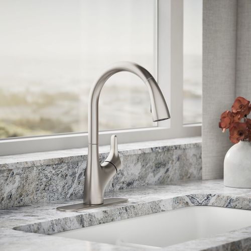Main product image of Rival 1-Handle Pull Down Kitchen Faucet (Stainless Steel), K-30469-VS