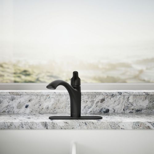 Main product image of Rival 1-Handle Swing Spout Kitchen Faucet (Matte Black), K-30470-BL