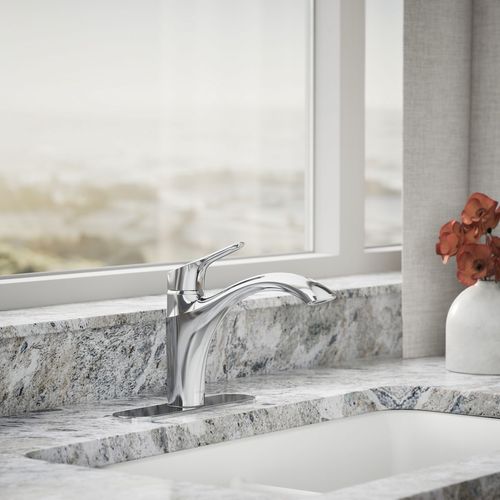 Main product image of Rival 1-Handle Swing Spout Kitchen Faucet (Polished Chrome), K-30470-CP