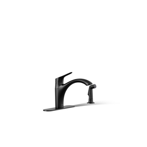 Main product image of Rival 1-Handle Swing Spout Kitchen Faucet with Spray (Matte Black), K-30471-BL