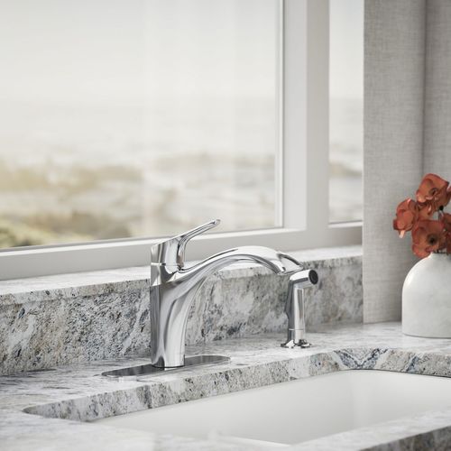 Main product image of Rival 1-Handle Swing Spout Kitchen Faucet with Spray (Polished Chrome), K-30471-CP