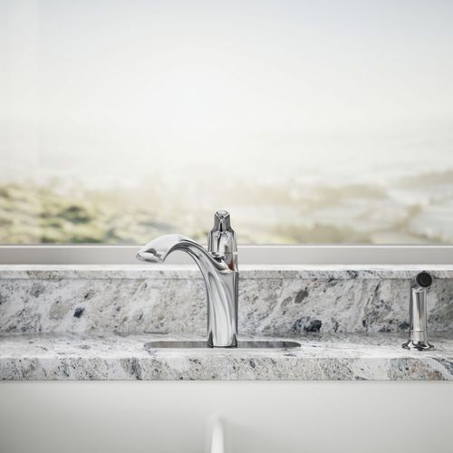 Main product image of Rival 1-Handle Swing Spout Kitchen Faucet with Spray (Polished Chrome), K-30471-CP