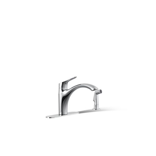 Main product image of Rival 1-Handle Swing Spout Kitchen Faucet with Spray (Polished Chrome), K-30471-CP