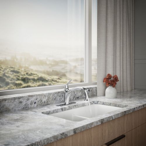 Main product image of Rival 1-Handle Swing Spout Kitchen Faucet with Spray (Polished Chrome), K-30471-CP