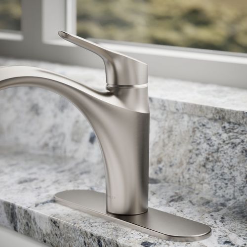 Main product image of Rival 1-Handle Swing Spout Kitchen Faucet with Spray (Stainless Steel), K-30471-VS
