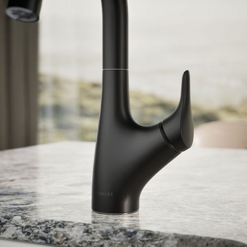 Main product image of Rival 1-Handle Swing Spout Bar Faucet (Matte Black), K-30472-BL