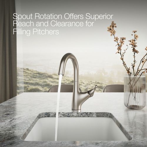 Main product image of Rival 1-Handle Swing Spout Bar Faucet (Stainless Steel), K-30472-VS