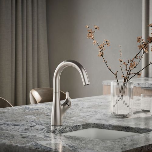 Main product image of Rival 1-Handle Swing Spout Bar Faucet (Stainless Steel), K-30472-VS
