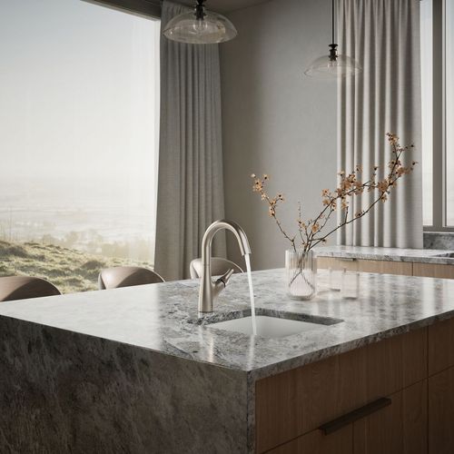 Main product image of Rival 1-Handle Swing Spout Bar Faucet (Stainless Steel), K-30472-VS