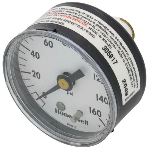 Main product image of 2" Back Mount Pressure Indicating Gauge, 0-160 psi (1/4" NPT)