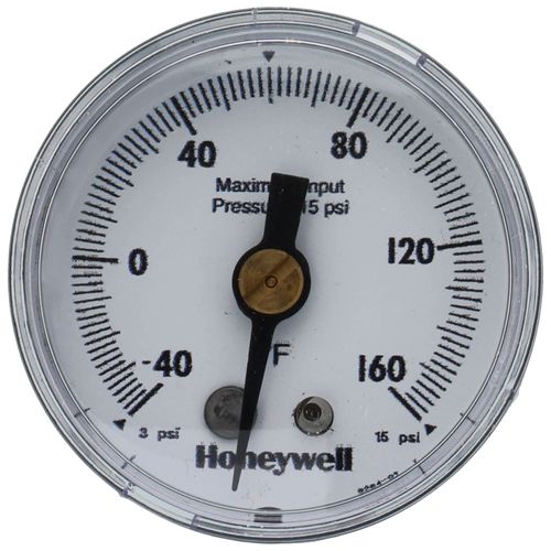 Main product image of 1-1/2" Center Back Stem Mounted Pneumatic Receiver Gauge -40/+160F