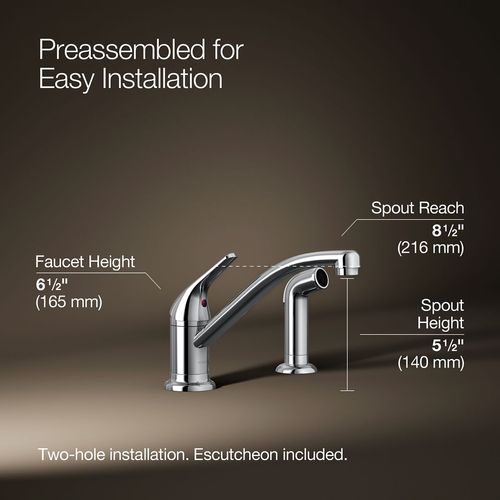 Main product image of Jolt 1-Handle Swing Spout Kitchen Faucet with Spray (Polished Chrome), K-30614-CP