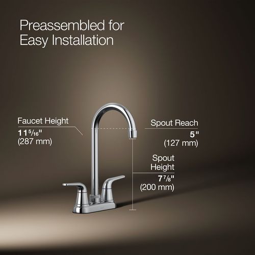 Main product image of Jolt 2-Handle Gooseneck Spout Bar Faucet (Polished Chrome), K-30617-CP