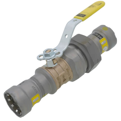 Main product image of 3/4" Press x Press Union MegaPressG Bronze Ball Valve w/ Carbon Steel