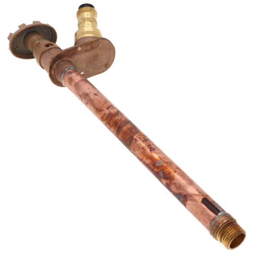 Main product image of Model 30 10", 1/2" MPT x Sweat Inlet Downward Pitch Wall Faucet w/ Metal Handle