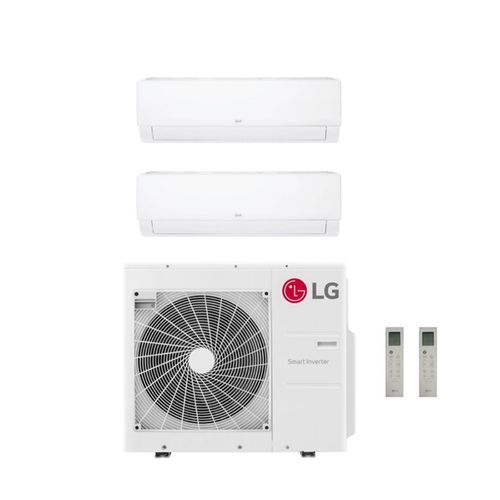 Main product image of 30,000 BTU, R-32, 20 SEER2 Ductless Two Zone Heat Pump Package (9+18)
