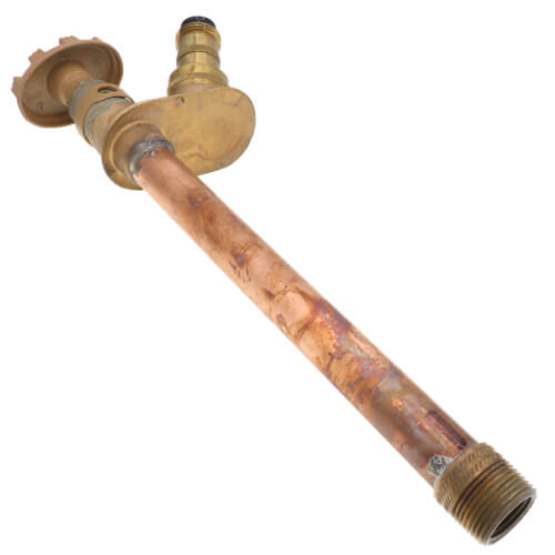 Main product image of Model 30 8", 1/2" FPT x 3/4" MPT Inlet Downward Pitch Wall Faucet w/ Metal Handle
