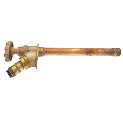 Main product image of Model 30 8", 1/2" FPT x 3/4" MPT Inlet Downward Pitch Wall Faucet w/ Metal Handle