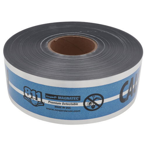 Main product image of MAGNATEC "Caution Water Line Below" Detectable Tape (3" x 1000 Ft)