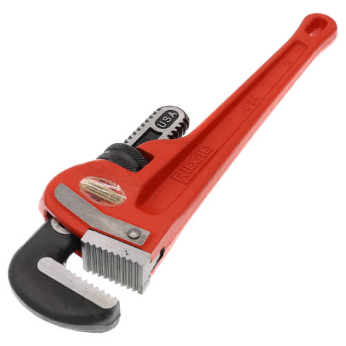 RIDGID 12-Inch Heavy Duty Pipe Wrench - Straight Plumbing Wrench With Replaceable Jaws