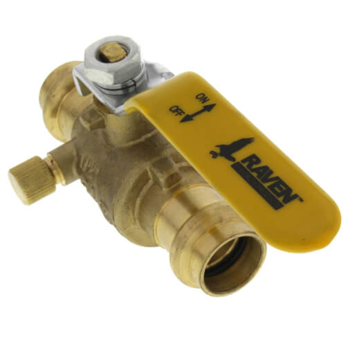 Main product image of 1/2" Full Port Press Ball Valve w/ Drain (Lead Free)