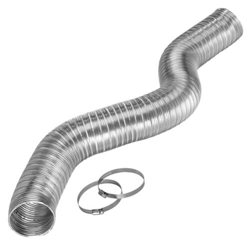 Main product image of 3" x 8 Ft. Flexible Semi-Rigid Aluminum Duct w/ Clamps