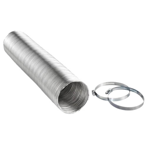Main product image of 4" x 8 Ft. Flexible Semi-Rigid Transition Aluminum Duct w/ Clamps