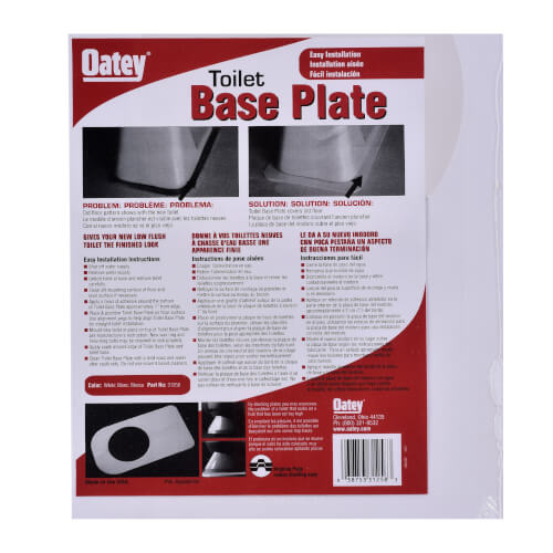 31258 Oatey 31258 Square Nose Toilet Base Plate