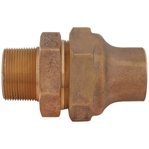 Main product image of 1-1/2" Flare x MNPT Coupling - T-4100NL (No Lead Bronze)