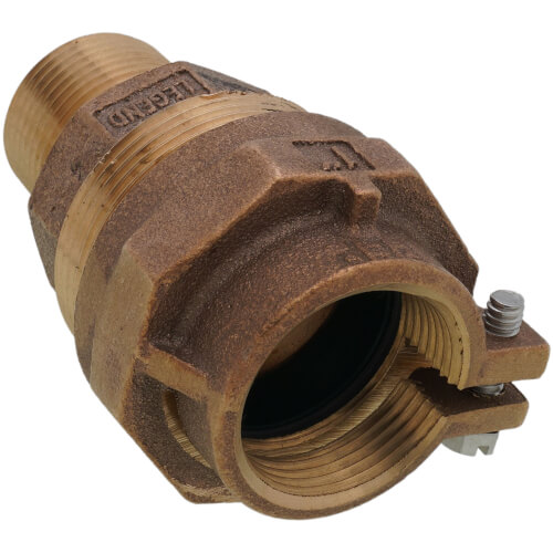 Main product image of 1" PE Pipe (Pack Joint) x MNPT Coupling - T-4320NL (No Lead Bronze)