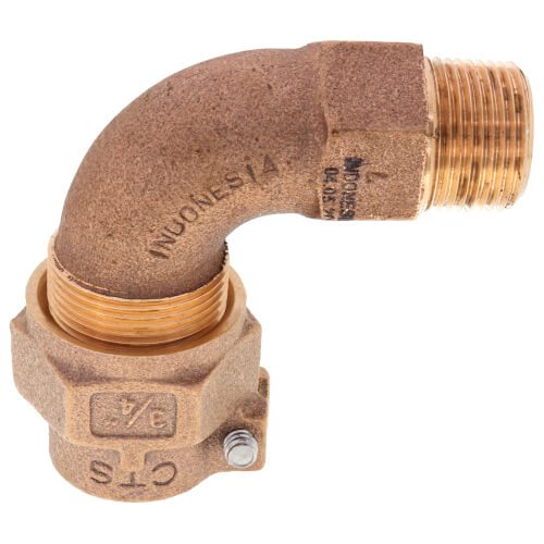 Main product image of 3/4" Pack Joint (CTS) x MNPT 1/4 Bend - T-4410NL (No Lead Bronze)