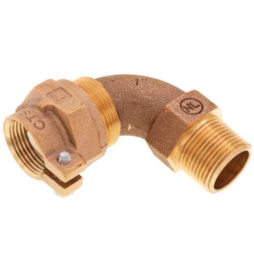 Main product image of 1" Pack Joint (CTS) x MNPT 1/4 Bend - T-4410NL (No Lead Bronze)
