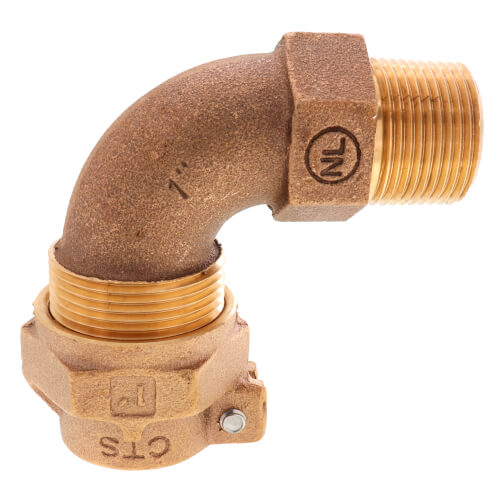 Main product image of 1" Pack Joint (CTS) x MNPT 1/4 Bend - T-4410NL (No Lead Bronze)