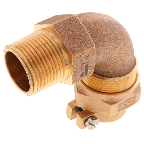 Main product image of 1" Pack Joint (CTS) x MNPT 1/4 Bend - T-4410NL (No Lead Bronze)